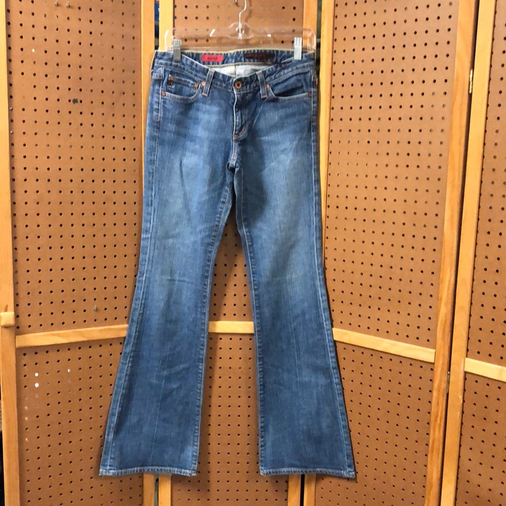 Ag Adriano Goldschmied Women's Medium Blue Denim Flare Jeans